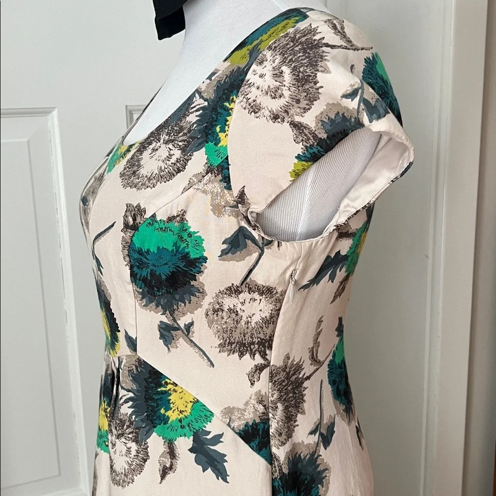 Boden Limited Edition Silk Blend Floral Dress, Cap Sleeve, Fully Lined, Sz 8 - Picture 4 of 11